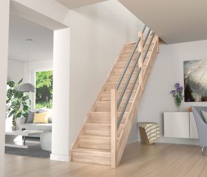 Schody dębowe z balustradą stalową – połączenie nowoczesności i klasyki (FTM Schody)