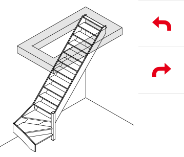 schody z dolnym zabiegiem