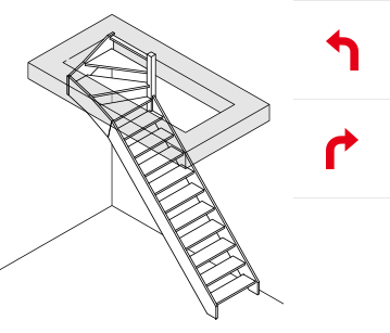schody z górnym zabiegiem